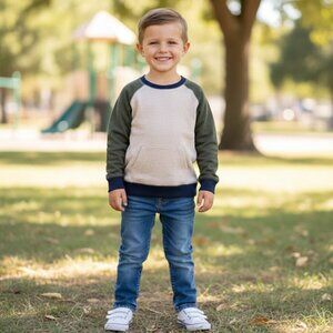 Garanimals Thermal Waffle Weave Ragland Top Size 5T